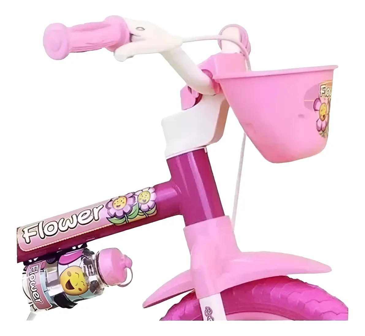 Bicicleta Nathor Rodado 12 Flower Rosa Nena Rueditas