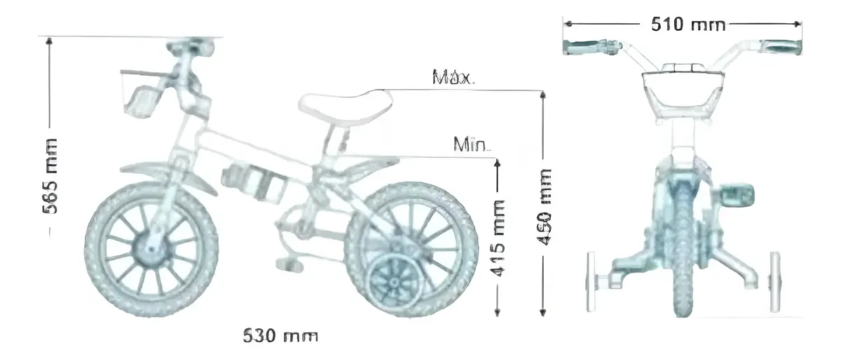Bicicleta Nathor Rodado 12 Flower Rosa Nena Rueditas