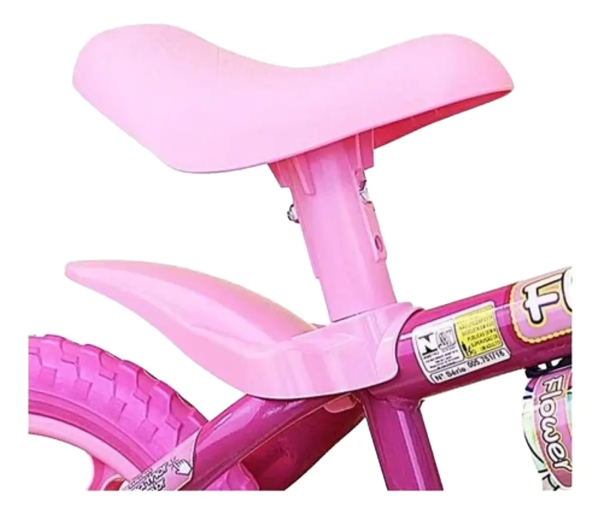 Bicicleta Nathor Rodado 12 Flower Rosa Nena Rueditas