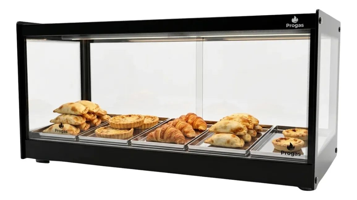 VITRINA CUBO CALEFACCIONADA ELECTRICA 5 BAND 500W NEGRO PROGAS PRVR50