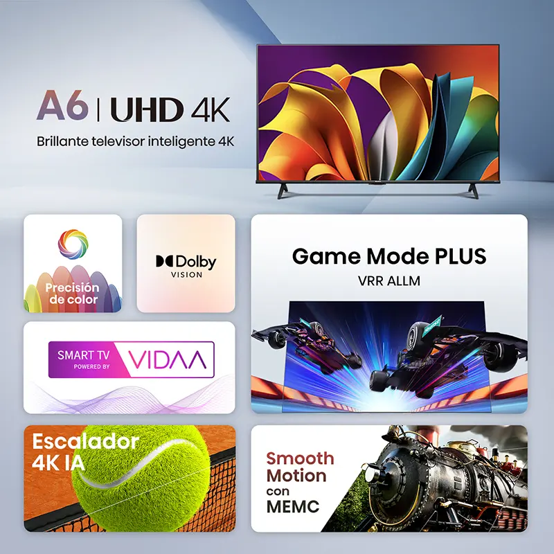 Smart Tv Hisense Led  50'' 4K Vidaa 50A6N