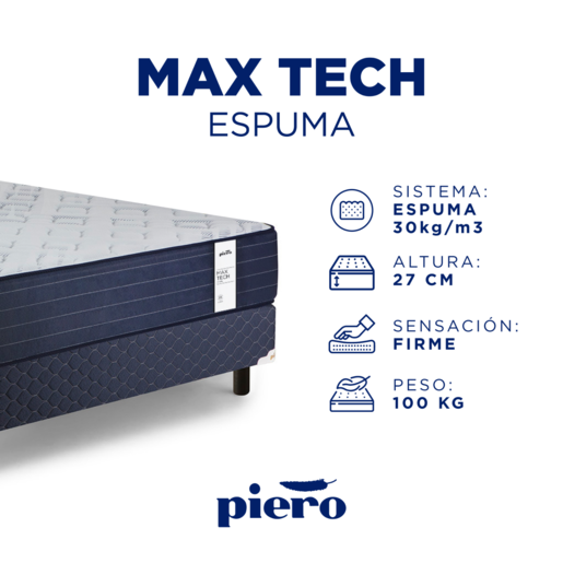 Conjunto Piero Max Tech Espuma 200x160