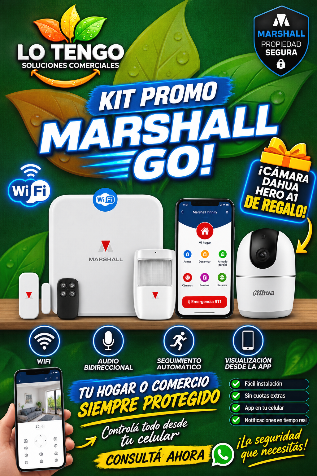 Kit alarma + 1 cámara ip