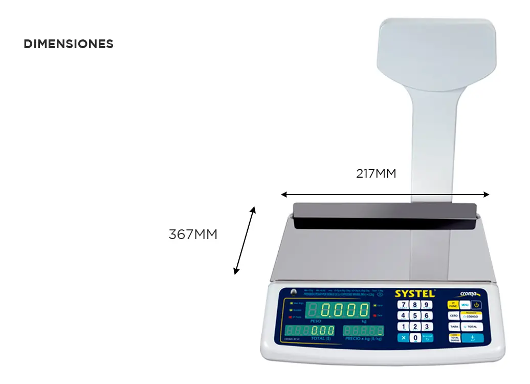 Balanza Marca Systel Modelo Croma 30 Kg Con Bateria