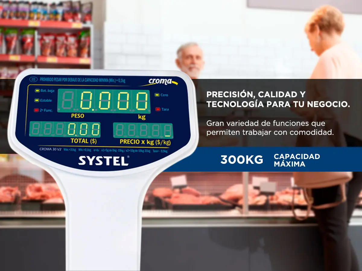 Balanza Marca Systel Modelo Croma 30 Kg Con Bateria