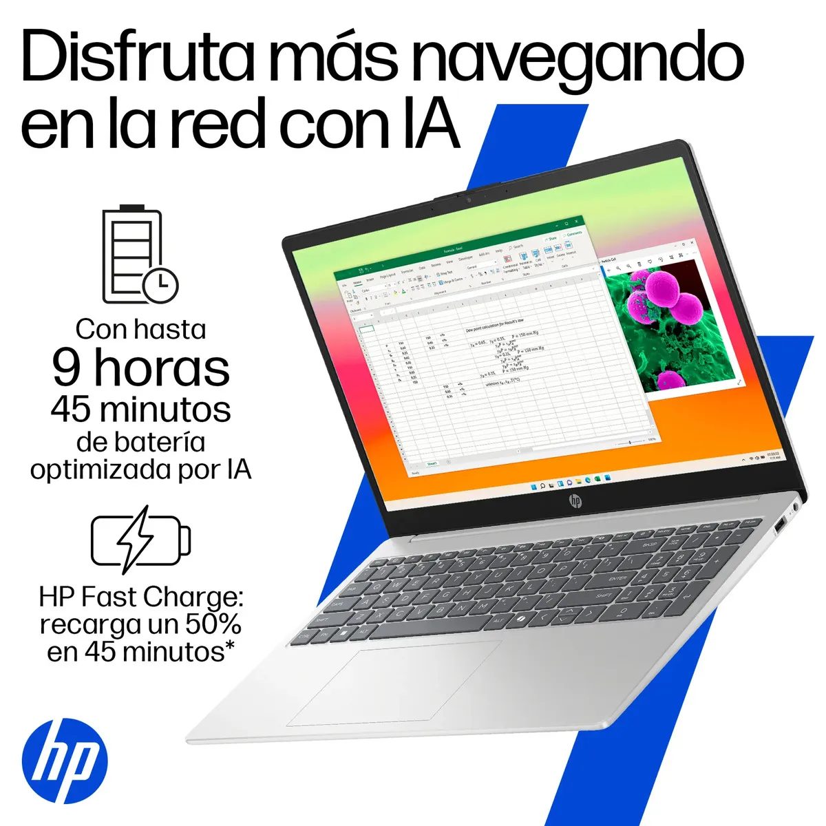 Notebook HP 15-fd0331la Intel Core 3 8GB RAM 512GB SSD 15,6" FHD Windows 11 Home