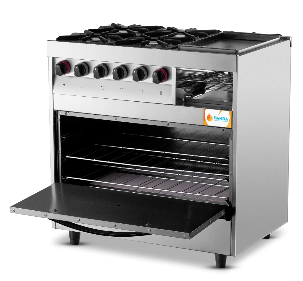 Cocina Industrial Danda Multiple 4 Hornallas Tostadora y Plancha