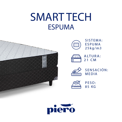 Conjunto Piero Smart Tech Espuma 190x80