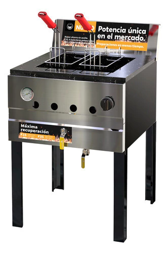 Freidora Industrial a gas de 35 Litros Potenciada Marca Morelli Modelo F 35
