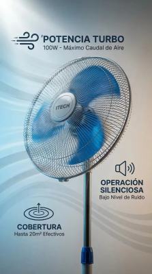 Ventilador 3 En 1 Pie Pared Turbo 18 Pulgadas 100w