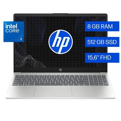 Notebook HP 15-fd0331la Intel Core 3 8GB RAM 512GB SSD 15,6" FHD Windows 11 Home