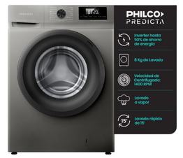Lavarropas Philco Carga Frontal Inverter 8Kg