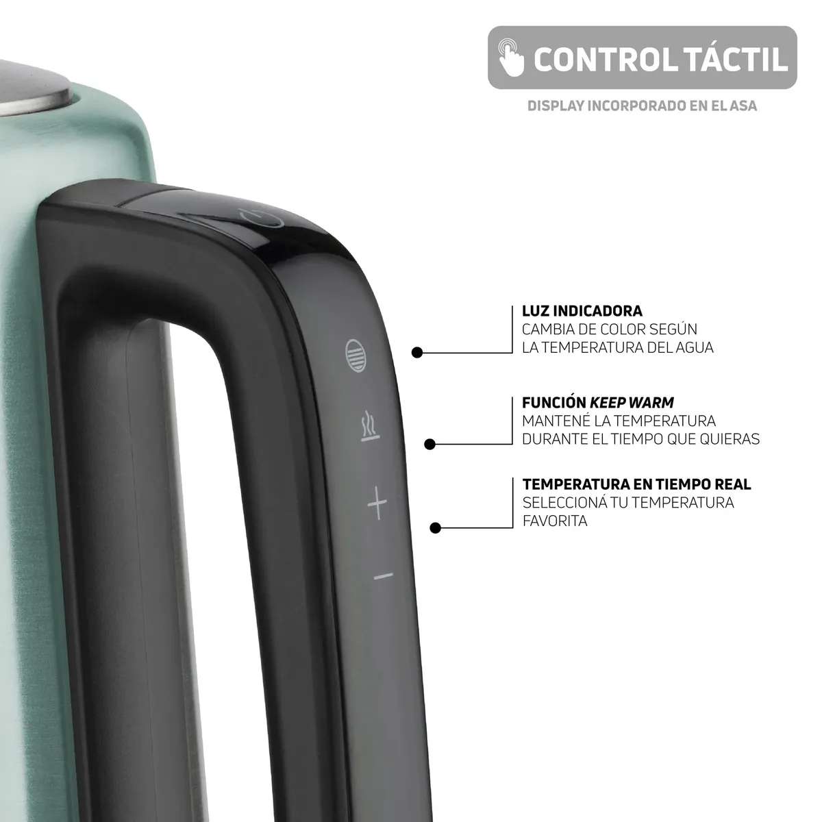 Pava Electrica Gigo Digital Tactil Acero Inoxidable
