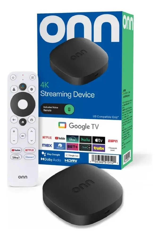 Watch Onn Google Tv 4k UHD Streaming Color Negro Control Remoto De Voz