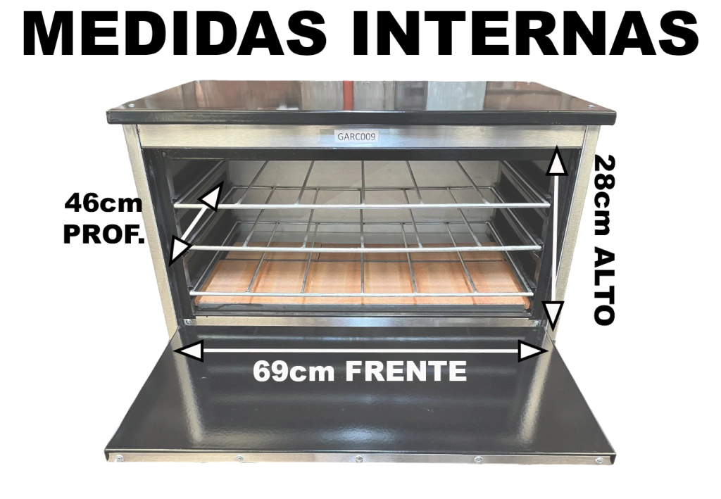 Horno a Gas Pizzero de 6 Moldes Marca EG