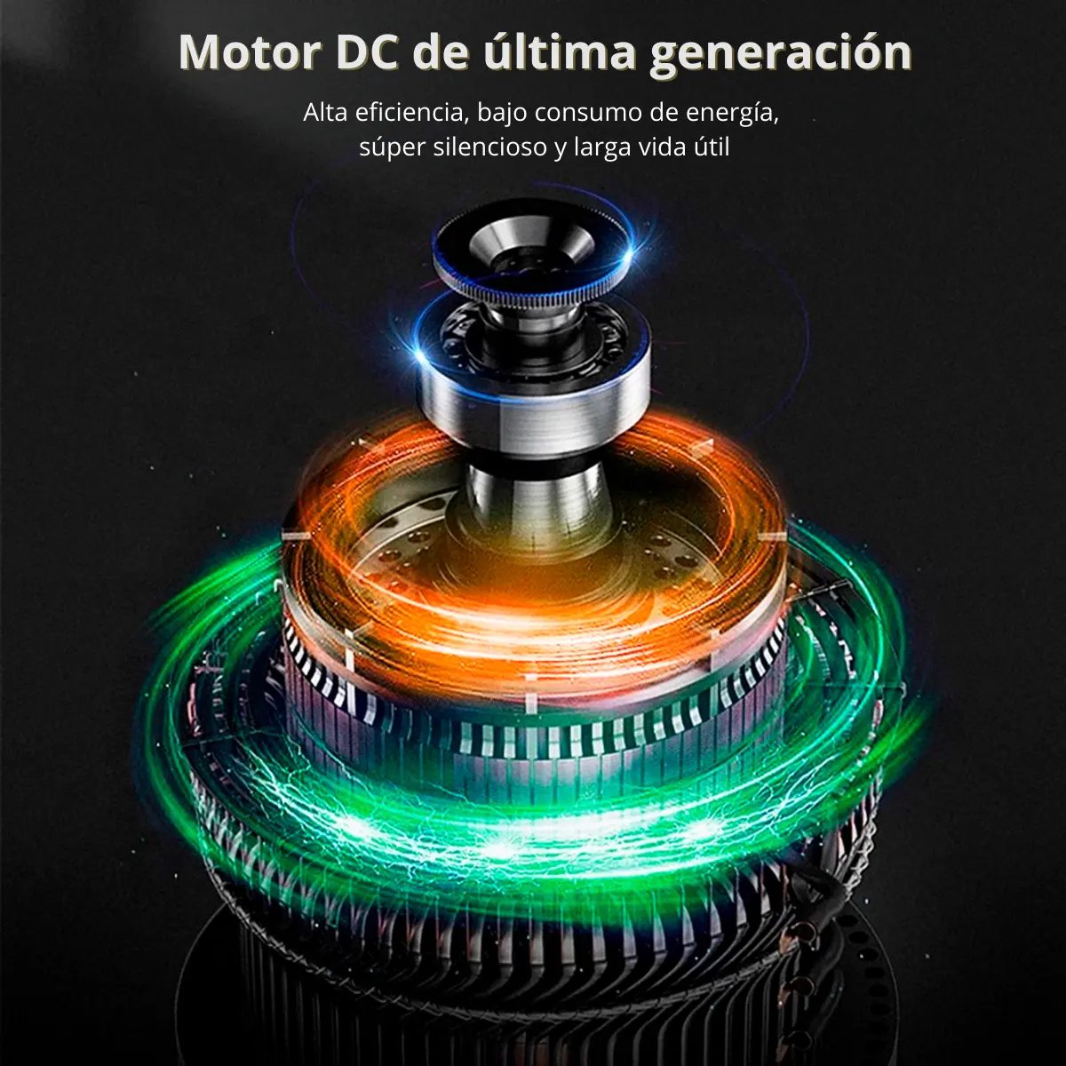 Ventilador Retractil De Techo Novohome Luz Calida Fria Neutra 6 Velocidades 4 aspas Color Blanco