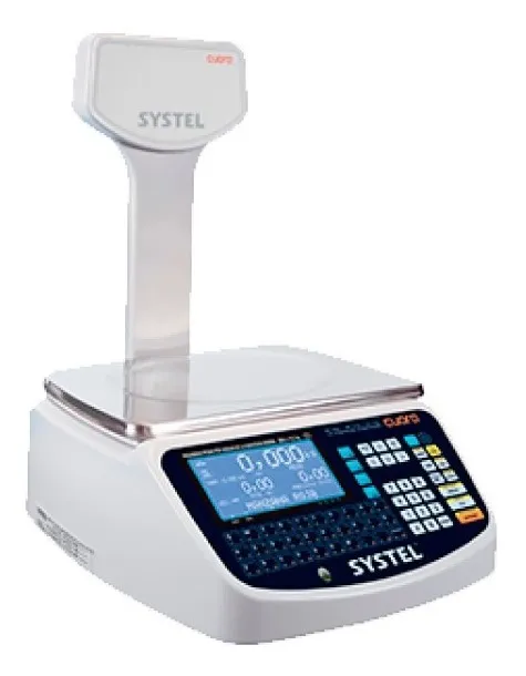Balanza Comercial Systel Cuora Max ST 30kg Mastil Ticket Digital USB Software PC Reportes