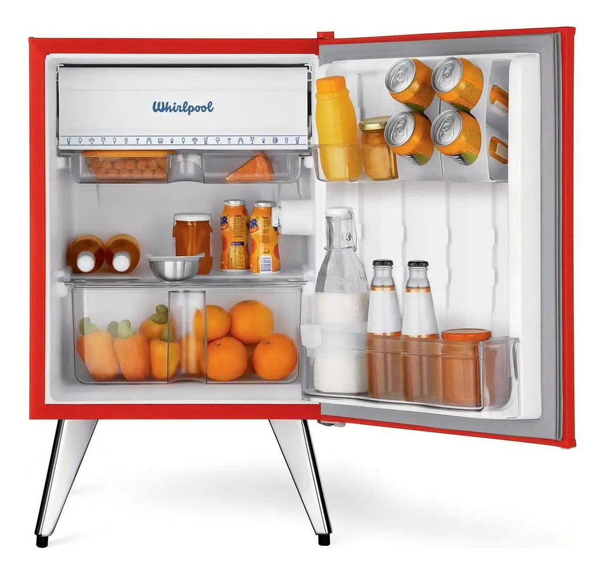 Heladera Minibar Vintage con compresor a gas WRA09R3 Roja 76 Litros