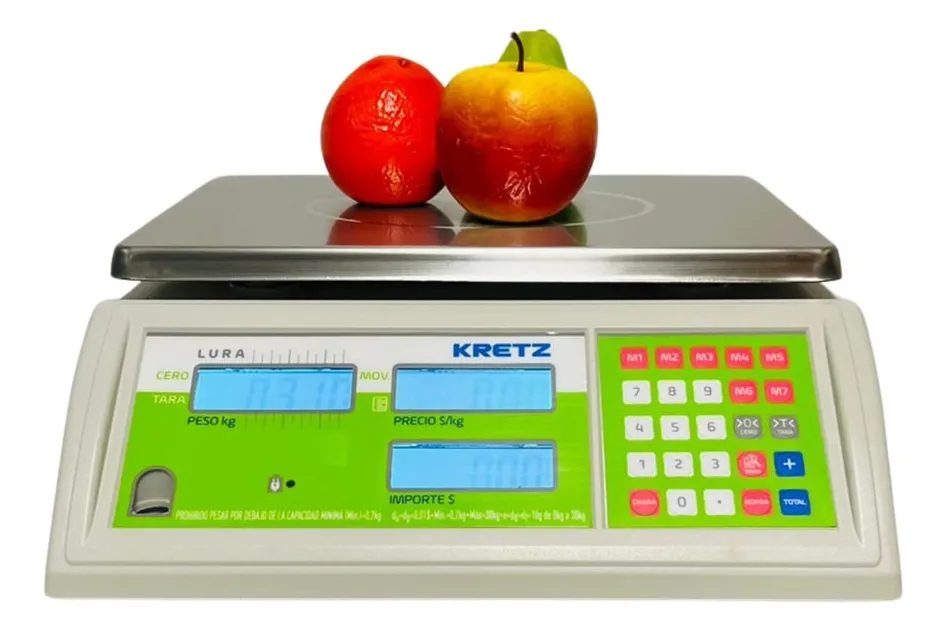 Balanza Comercial Kretz Lura 30 Kg Visor Bajo Sin Mastil