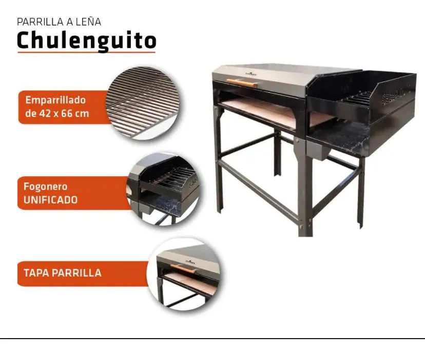Parrilla Tromen Chulenguito A Leña Con Tapa