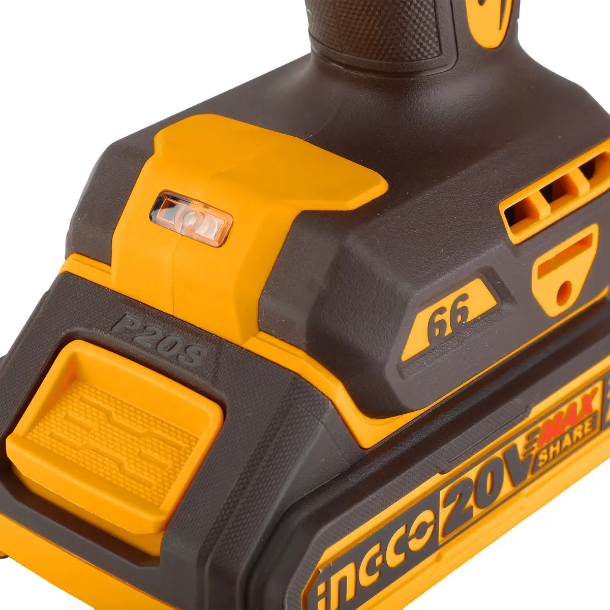 Atornillador Taladro Percutor Inalam Bl 20v 66nm Ingco + Acc