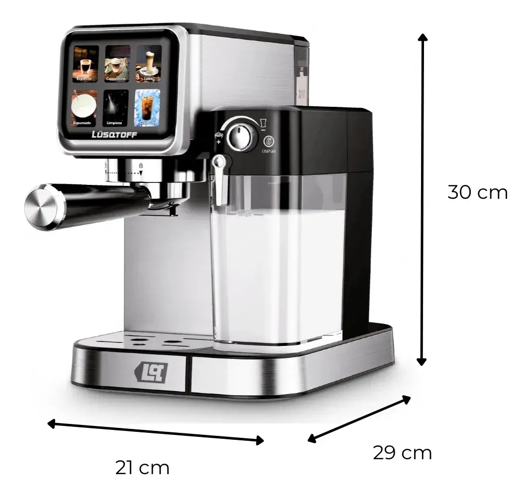 Cafetera express Lüsqtoff LQ-EX010 con adap cápsulas